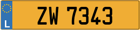 Trailer License Plate